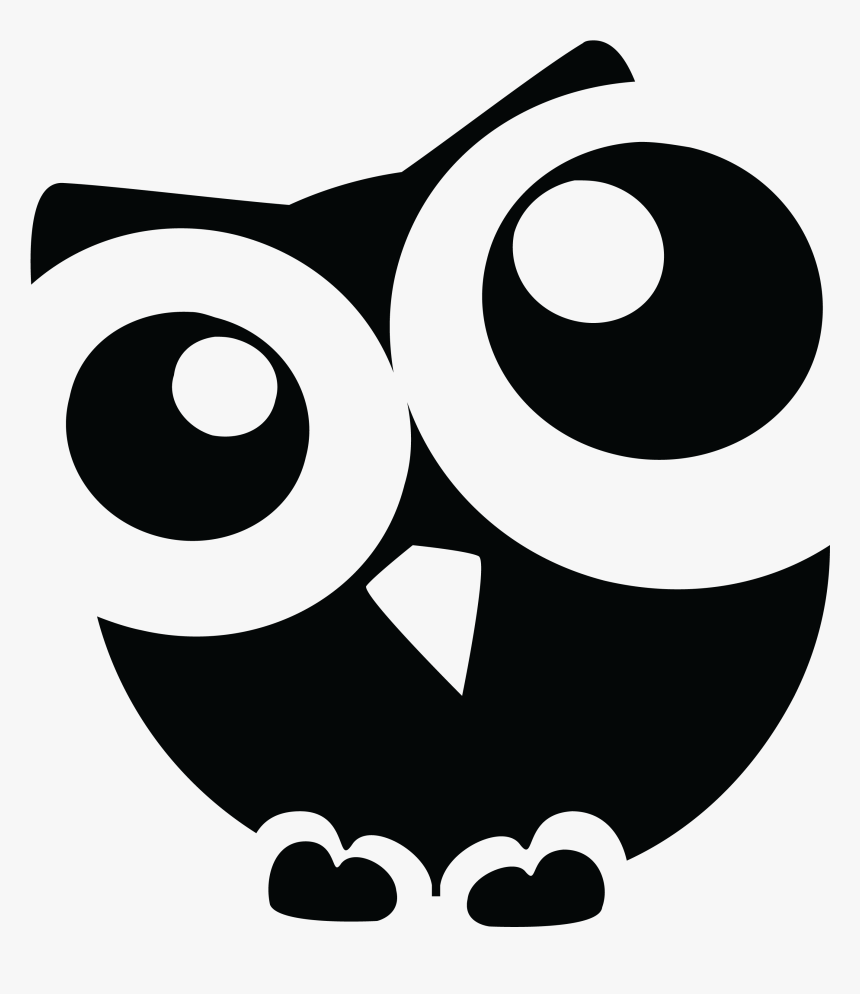 Free Clipart Of A Curious Owl Black White - Owl Clip Art Free Black And White, HD Png Download, Free Download