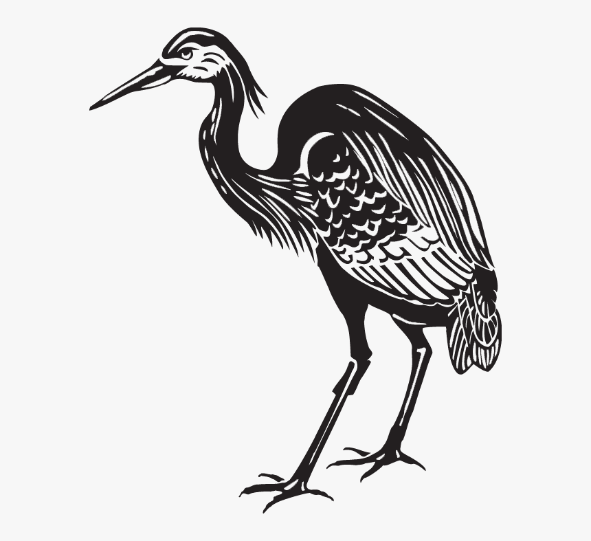 Blue Heron Black White, HD Png Download, Free Download