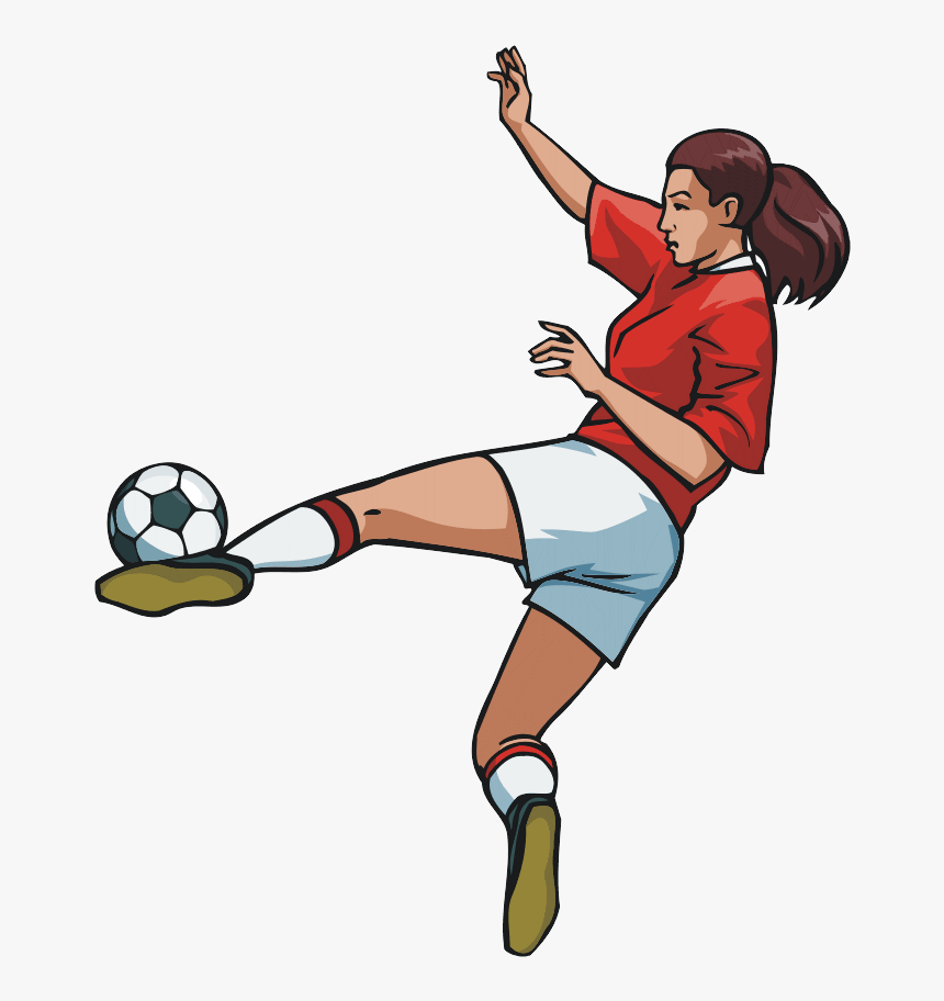 Female Soccer Player Clipart, HD Png Download, Free Download