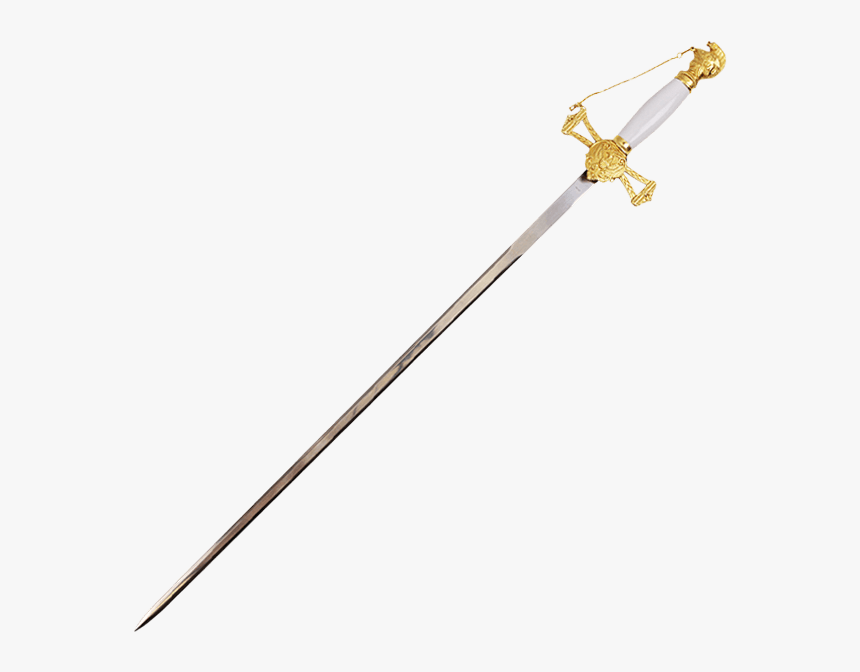 Saint John Gold And White Crusader Small Sword - White And Gold Sword, HD Png Download, Free Download