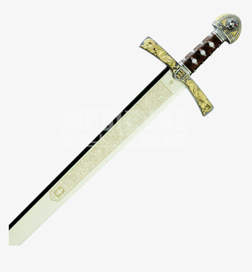 Gold And Silver King Richard The Lionheart Sword By - Gold And Silver Sword, HD Png Download, Free Download