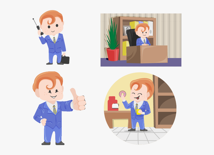 Business Character Set - Cartoon, HD Png Download, Free Download