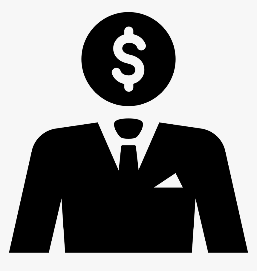 Businessman Thinking About Money - Business Man Logo Png, Transparent Png, Free Download