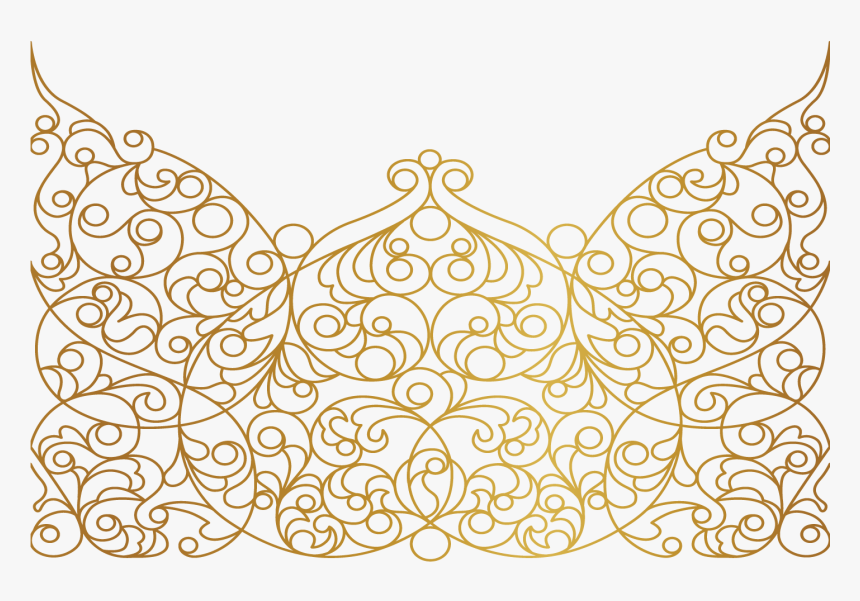 Mandala Swirls Design Pattern Paisley Gold Decor Decora - Mandala Art Design Gold, HD Png Download, Free Download