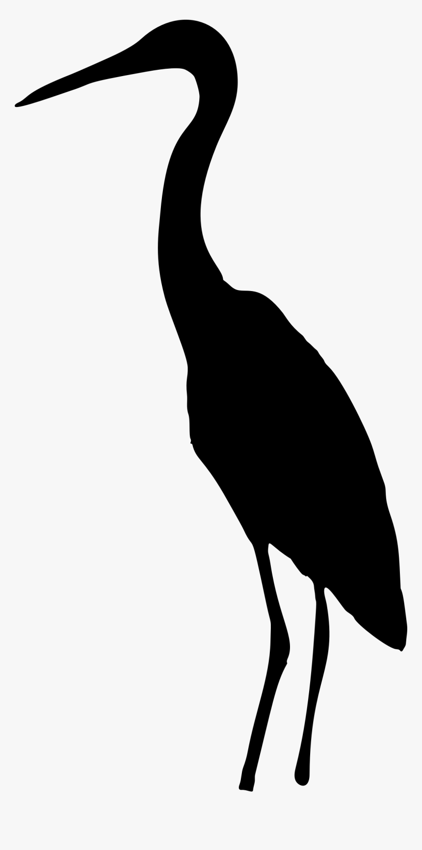 Great Blue Heron Bird Animal Silhouettes - Crane Bird Silhouette Png, Transparent Png, Free Download