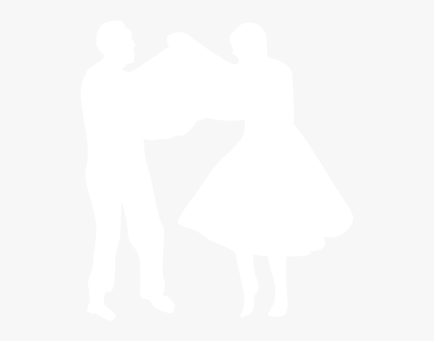 White Clipart Dancing - Dancing Couple White Png, Transparent Png, Free Download