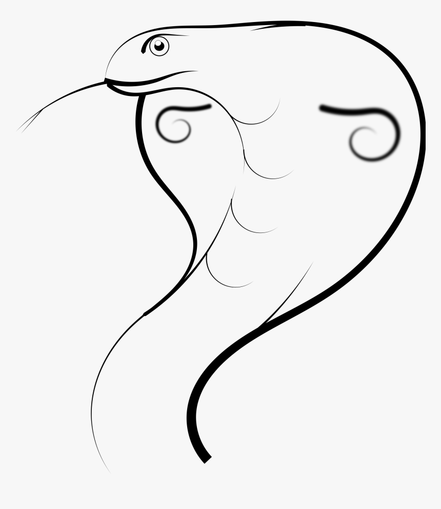 Cobra Clipart Sketches - Pencil Sketch Snake, HD Png Download, Free Download