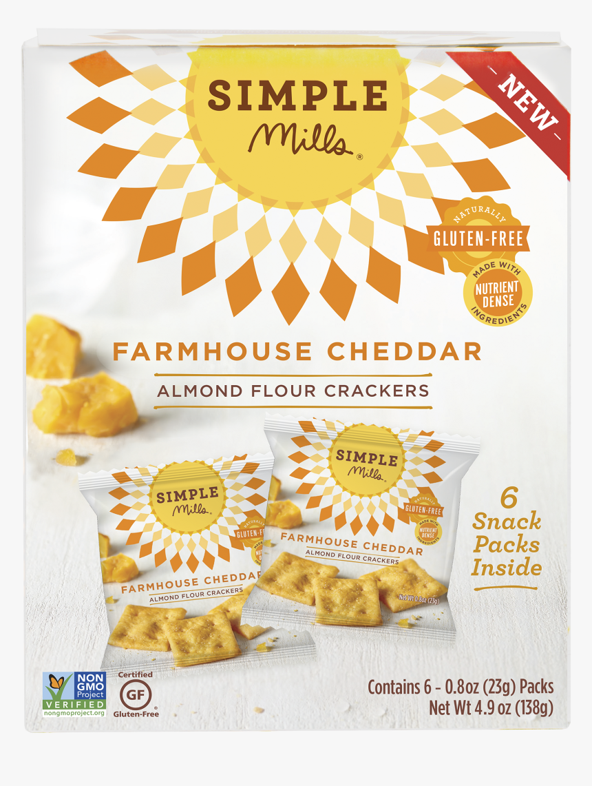 Simple Mills Farmhouse Cheddar Crackers, HD Png Download, Free Download