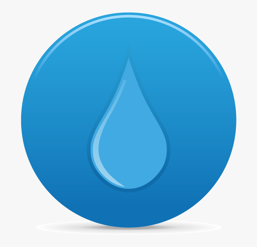 Rain Drop Icon On Internet Button - Circle, HD Png Download, Free Download