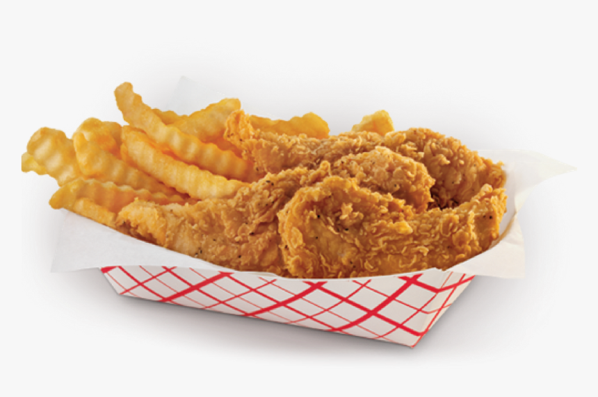 Chicken Strips And Crinkle Fries, HD Png Download, Free Download