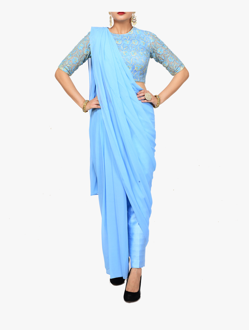 Half Saree With Pants, HD Png Download, Free Download