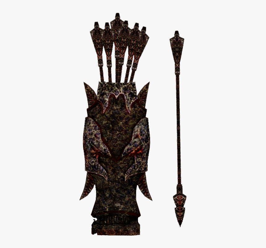 Elder Scrolls - Daedric Bow And Arrows, HD Png Download, Free Download