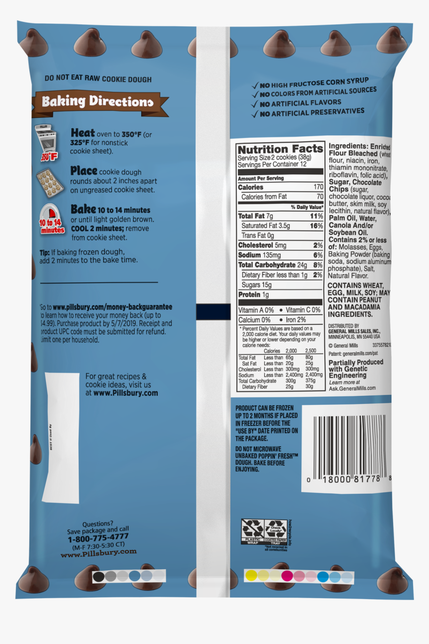 Pillsbury Sugar Cookie Log Instructions, HD Png Download, Free Download