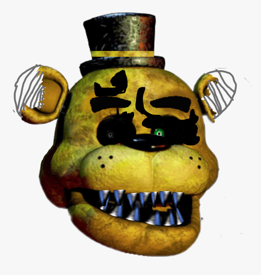 #fnaf4 Golden Nightmare Freddy - Fredbear Fnaf Face, HD Png Download, Free Download