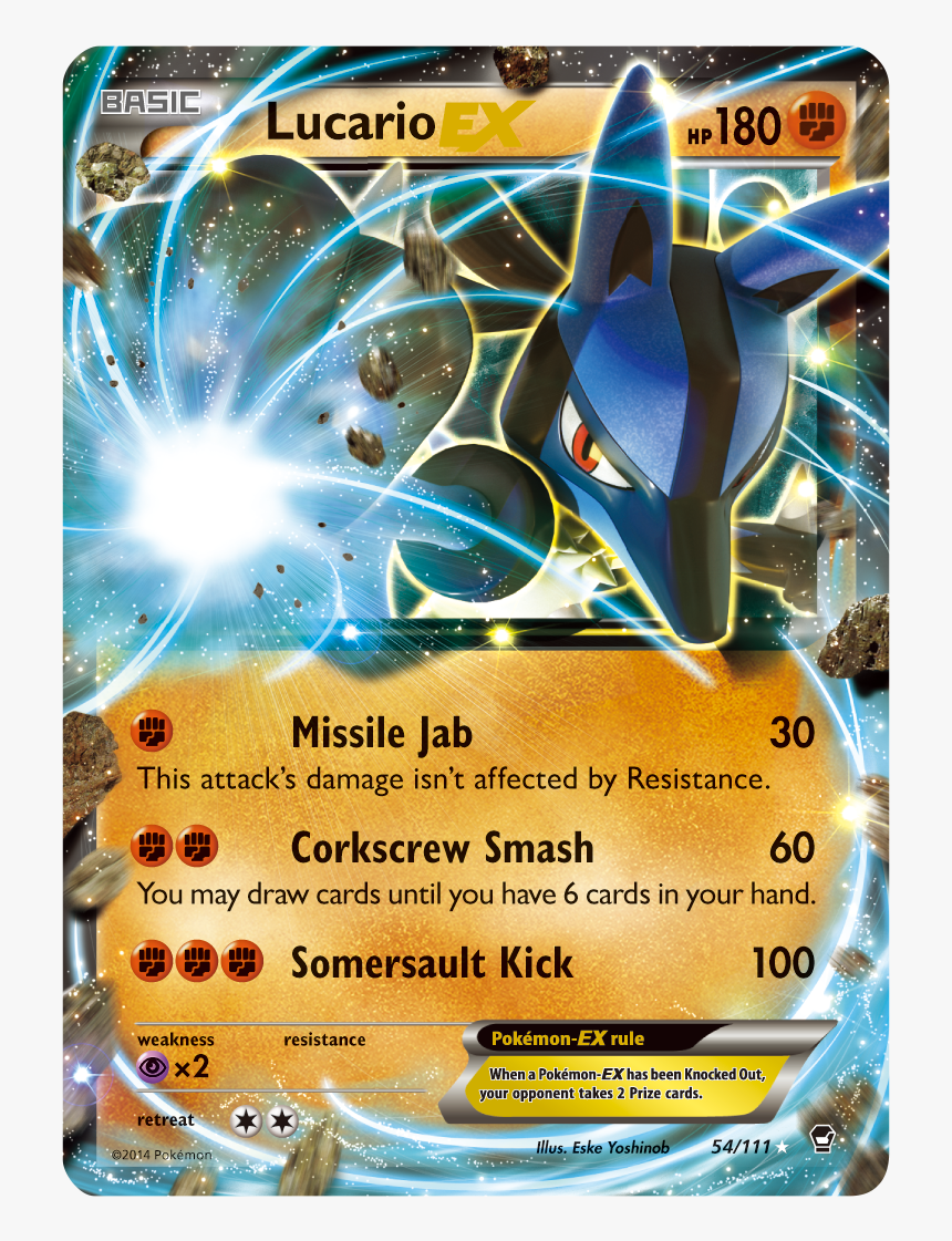 Lucario Ex-card - Gx Mega Pokemon Cards, HD Png Download, Free Download