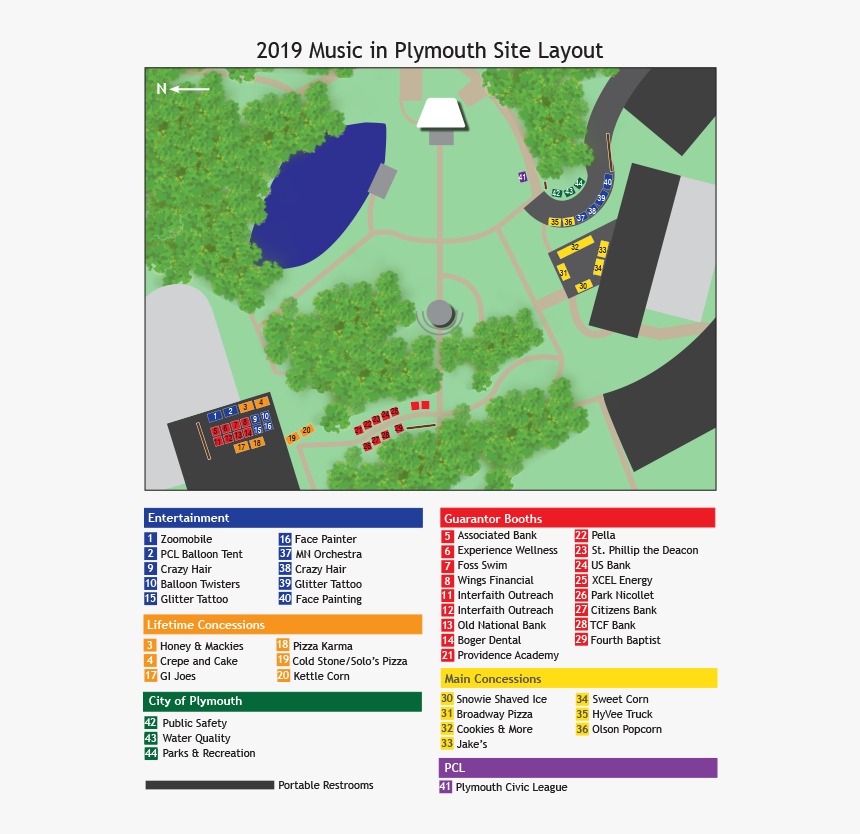 Music In Plymouth Venue Map 2019 Sm - Map, HD Png Download, Free Download