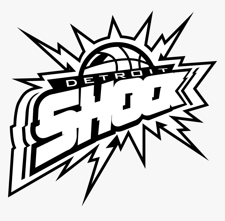 Detroit Shock Logo Black And White - Basketball Team Name And Logo, HD Png Download, Free Download