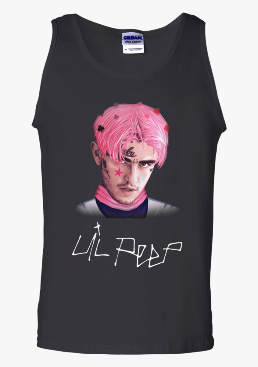 Lil Peep Tank Top Face Painting - T-shirt, HD Png Download, Free Download