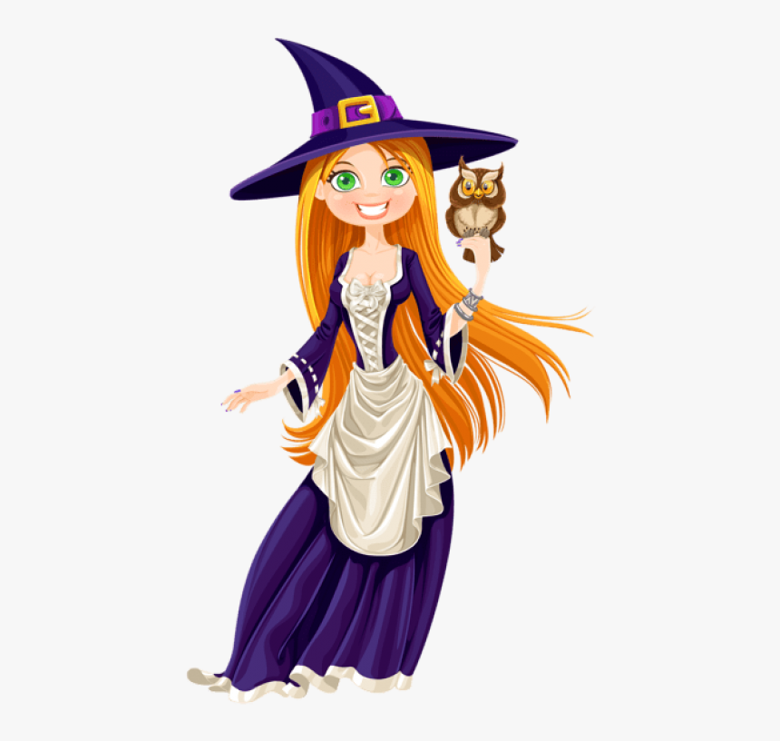 Free Png Halloween Witch With Owl Png Images Transparent - Good Witch Clipart, Png Download, Free Download