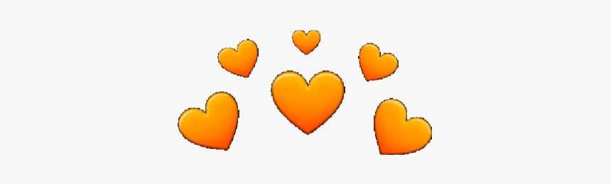 #heartcrown #hearts #orangehearts #orange #crown #photobooth - Heart, HD Png Download, Free Download