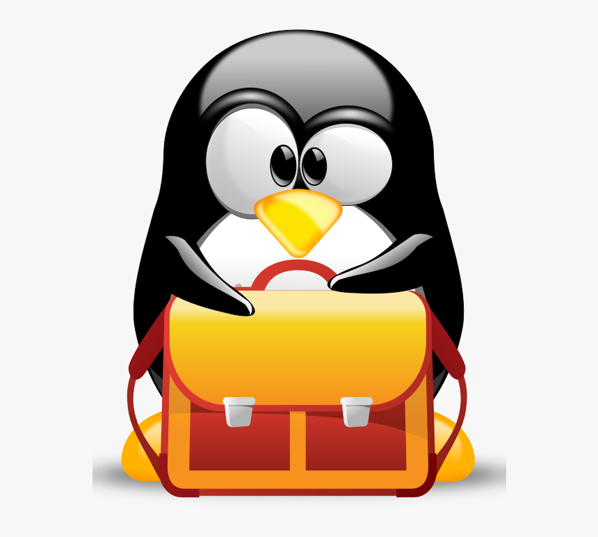 Tux School Bag - Cartoon Penguin For School, HD Png Download, Free Download