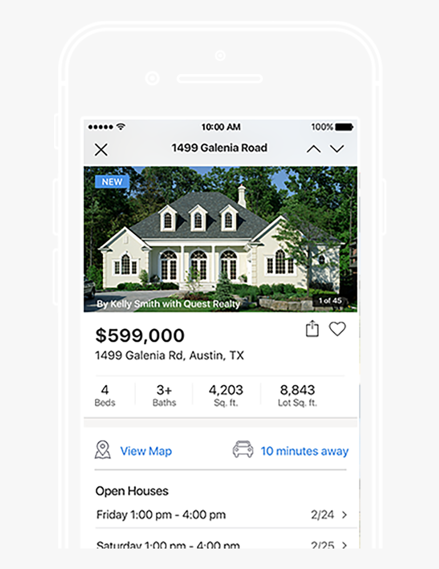 Com Iphone Real Estate App - Realtor Real Estate App, HD Png Download, Free Download