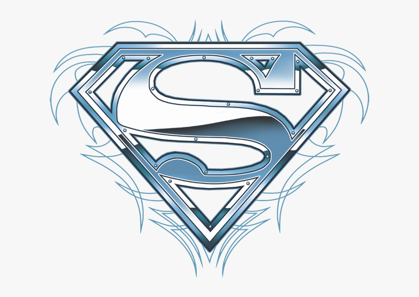 Superman Tribal Chrome Shield Youth T Shirt "
 Class= - Superman Tribal Logo, HD Png Download, Free Download