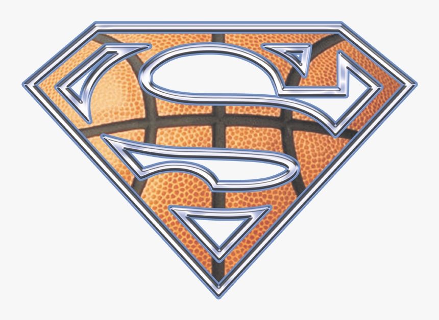 Superman Basketball Shield Kid"s T Shirt "
 Class= - Superman Logo With Basketball, HD Png Download, Free Download