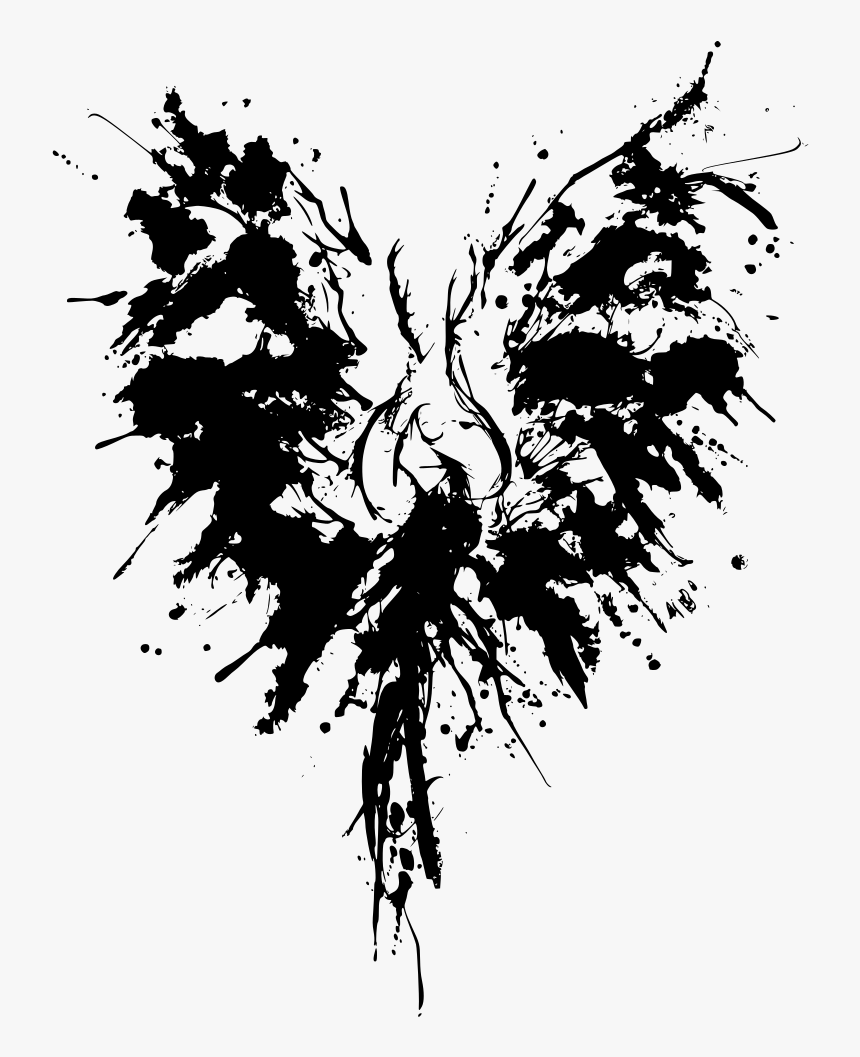 Black And White Phoenix, HD Png Download, Free Download