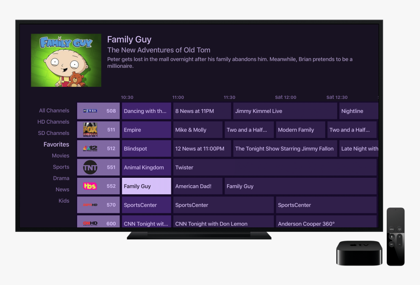 Channels App On Apple Tv - Hdhomerun Apple Tv, HD Png Download, Free Download