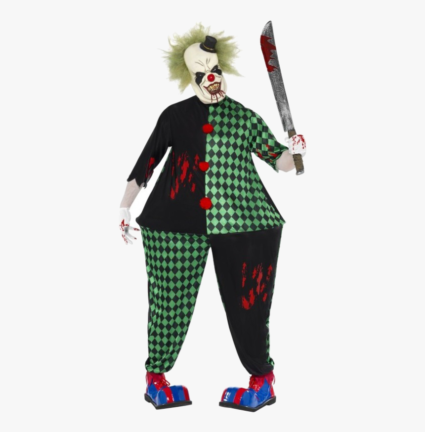 Scary Clown Png - Creepy Clown Costumes Green, Transparent Png, Free Download