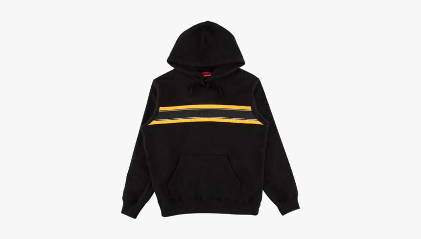 Supreme Text Rib Hooded Sweatshirt Navy, HD Png Download, Free Download