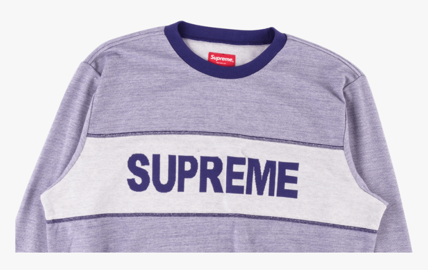 Supreme Tonal Stripe Logo Crewneck , Png Download - Home Invest, Transparent Png, Free Download