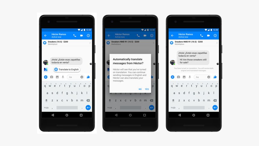 Facebook Messenger Translation Functionality - Turn On Translation On Messenger, HD Png Download, Free Download