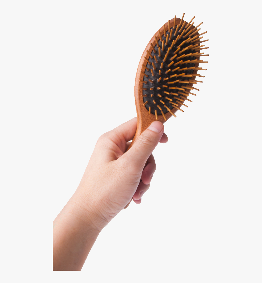 Hairbrush Png - Holding Hair Brush, Transparent Png, Free Download