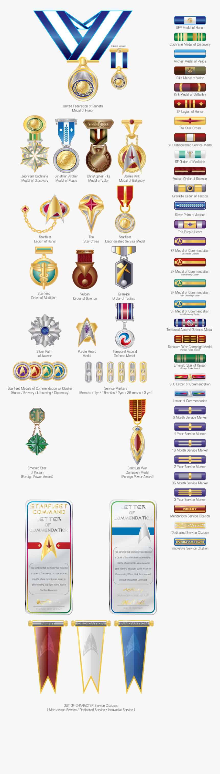 Starfleet Medals And Ribbons, HD Png Download, Free Download