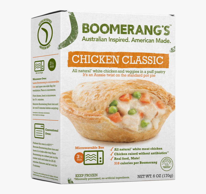 Chicken Classic Left Side - Boomerang Chicken Pot Pie, HD Png Download, Free Download