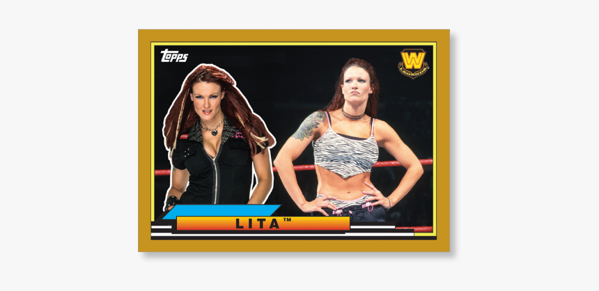 2018 Topps Wwe Heritage Lita Big Legends Gold Ed - Lita From Wwe, HD Png Download, Free Download