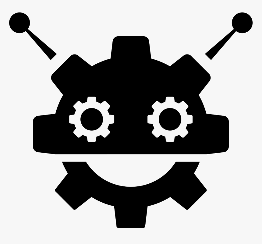 Robocog Logo Of A Robot With Cogwheel Head Shape - Robotics Logo Png, Transparent Png, Free Download