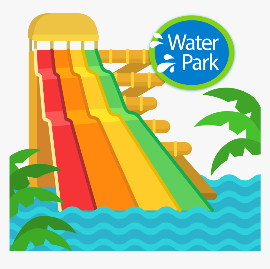 Water Park Clip Art - Water Park Slide Clipart, HD Png Download, Free Download