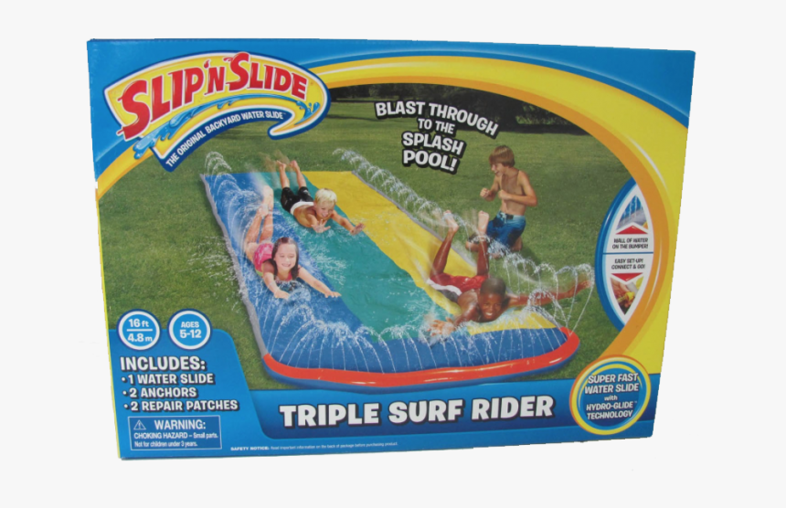 Slip "n Slide Triple Surf Rider Slip N Slide , Png - Wham O Slip N Slide Triple, Transparent Png, Free Download