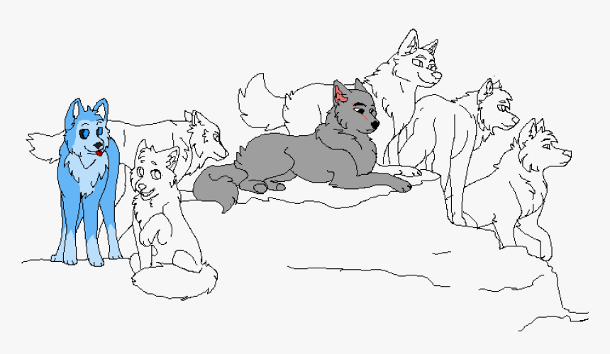 Wolf Pack Drawing Base, HD Png Download, Free Download