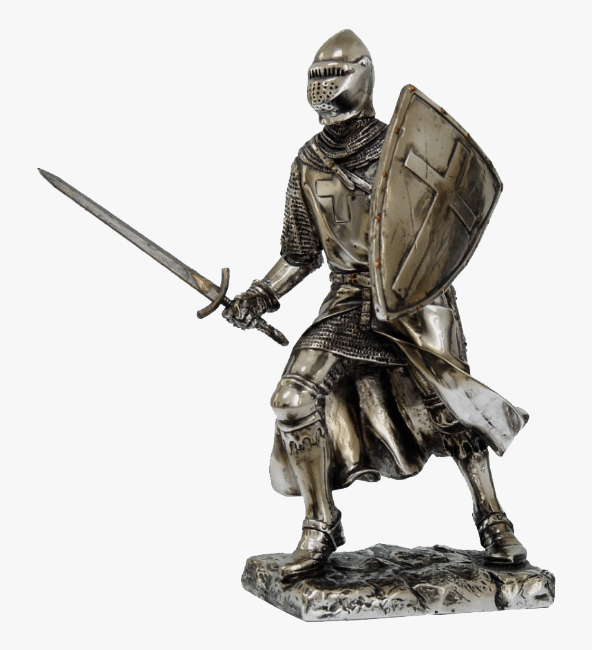Valiant Crusader Knight Statue - Medieval Knight In Battle, HD Png Download, Free Download