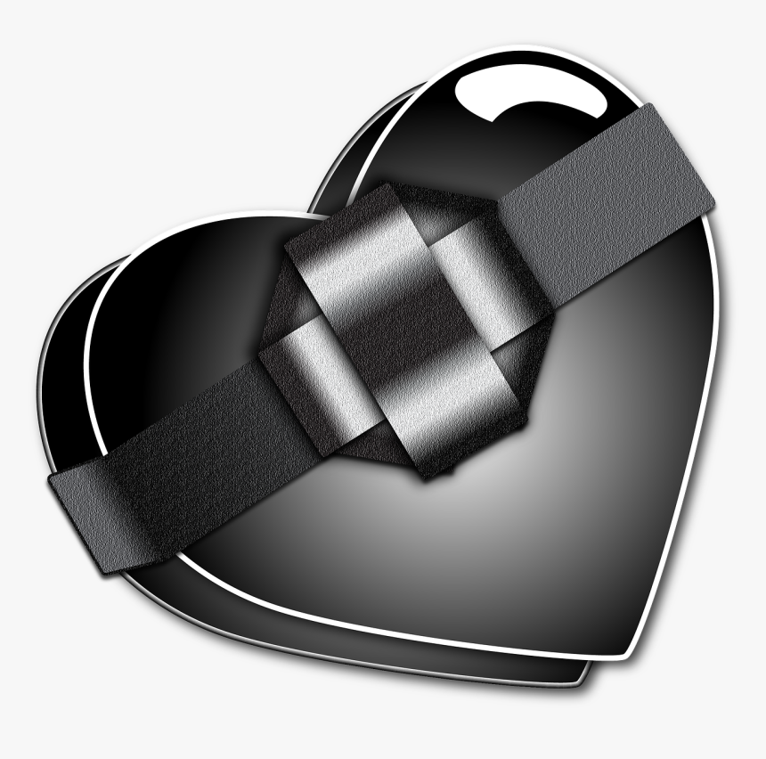 Corazón Negro De Luto, HD Png Download, Free Download