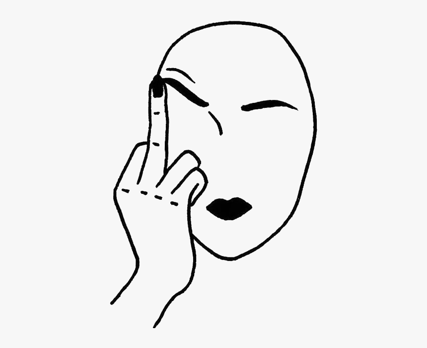 #png #face #hate #fucker #eyesless #black #freetoedit - Girl Rolling Eyes Drawing, Transparent Png, Free Download