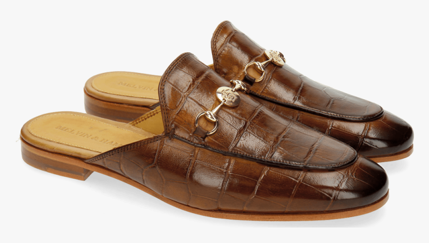 Mules Scarlett 10 Big Croco Wood Trim Gold - Melvin Hamilton Herren Pantoletten Blau, HD Png Download, Free Download