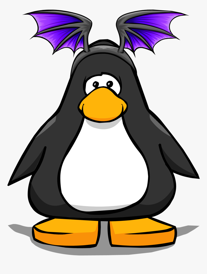 Purple Bat Wings From A Player Card - Club Penguin Vuvuzela, HD Png Download, Free Download