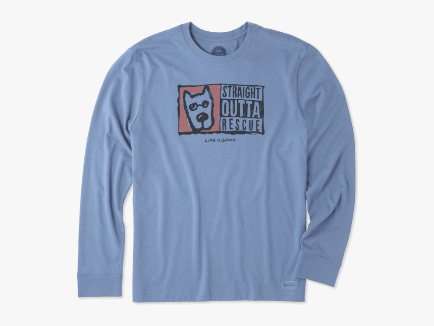 Men"s Straight Outta Rescue Long Sleeve Crusher Tee - Long-sleeved T-shirt, HD Png Download, Free Download