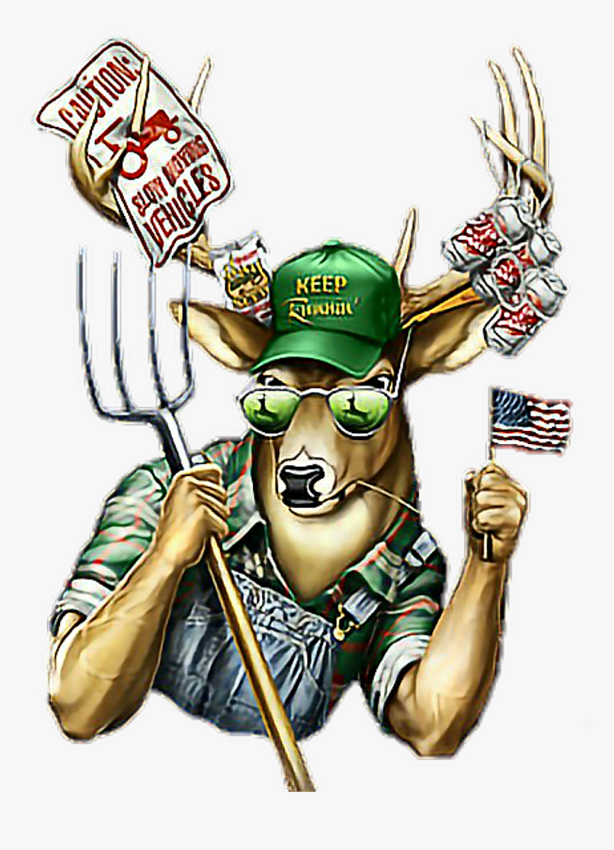Redneck Paintings , Png Download - Redneck Deer Hunter Cartoon, Transparent Png, Free Download