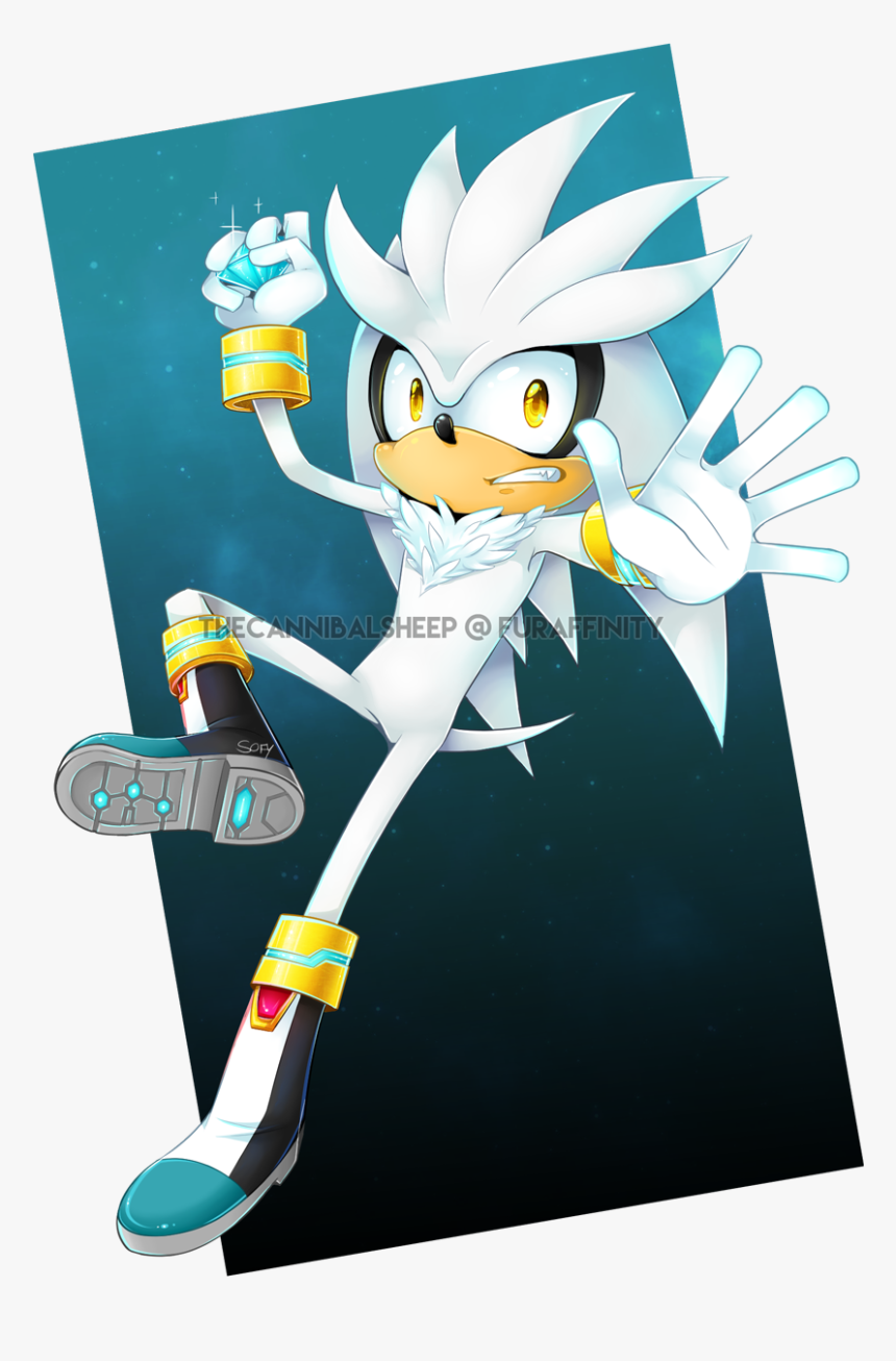 Silver The Hedgehog - Cartoon, HD Png Download, Free Download